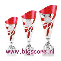 AR1443 Beker Rood-Zilver