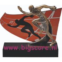 Hardlopen Metaalbeeld + Acrylachtergrond TRK786
