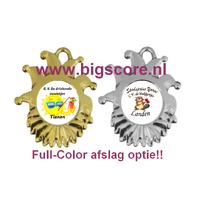 M165 Medaille Goud of Zilver 50x55 mm