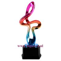 Sculptuur A Roze-Goud-Blauw