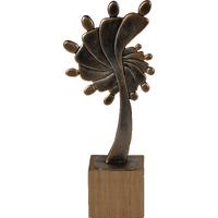 TRH769 Sculptuur Metaal op Hout